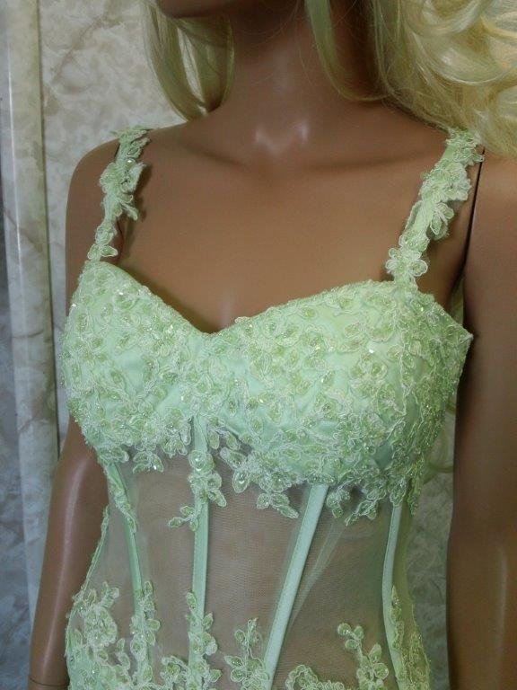 Honey Dew see thru prom dress